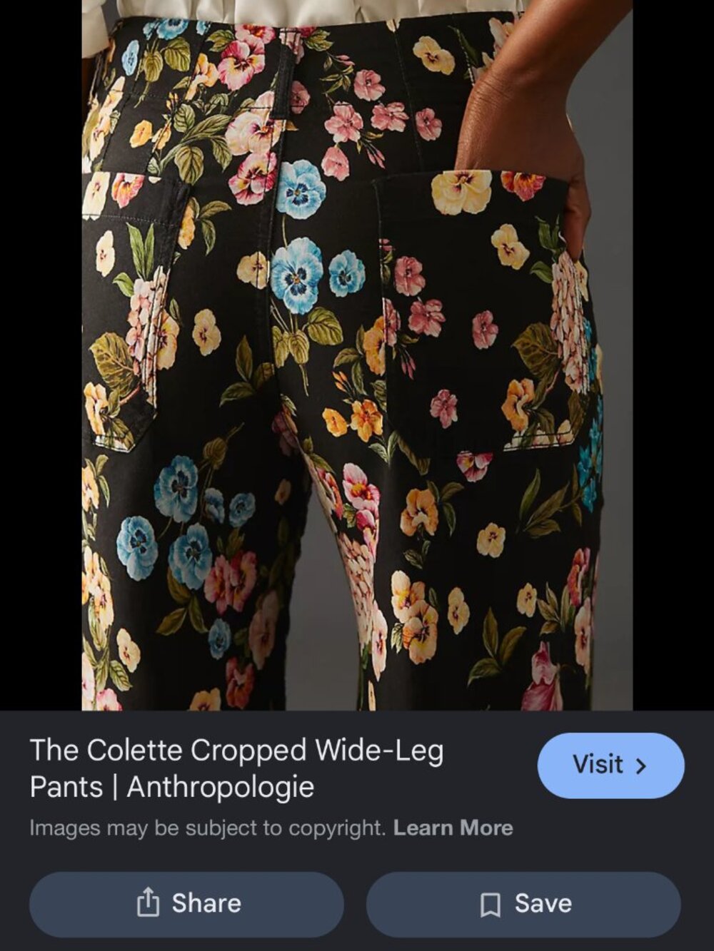 MAEVE ANTHROPOLOGIE THE COLETTE CROPPED WIDE LEG PANTS 16 - Picture 2 of 7